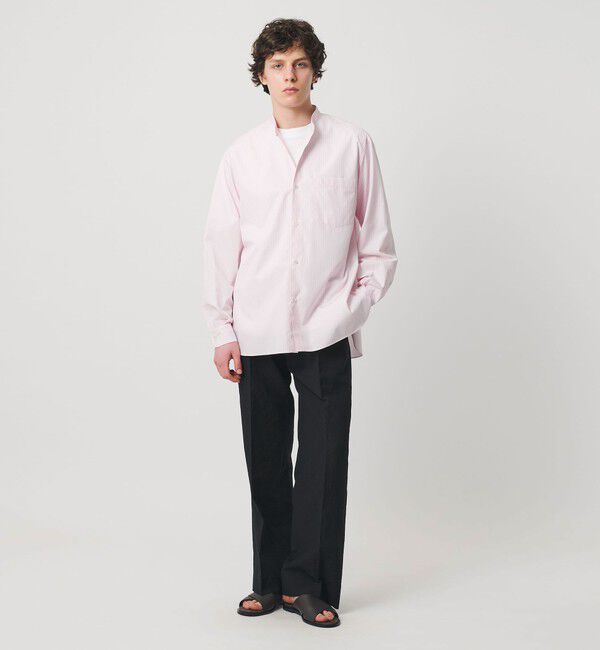 UNITED ARROWS「カリビアーナミルズ ポプリン バンドカラーシャツ」|シャツ・ブラウス|