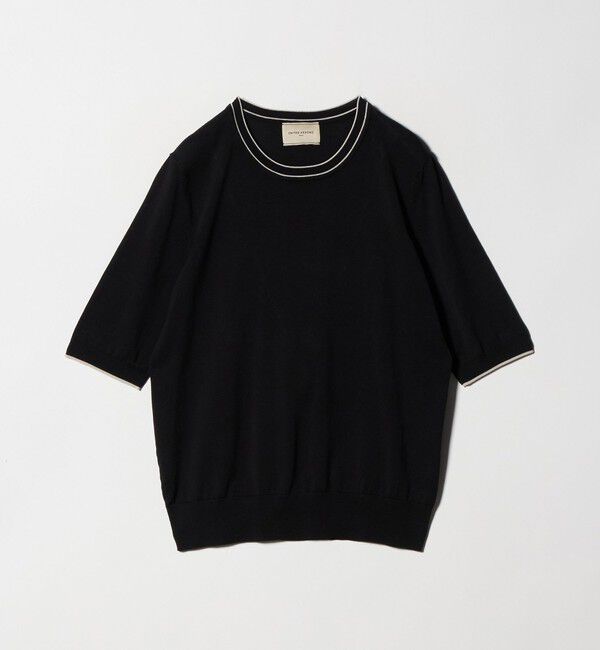 UNITED ARROWS「18G ハーフスリーブ クルーネックニット ‐ウォッシャブル‐」|ニット・セーター|