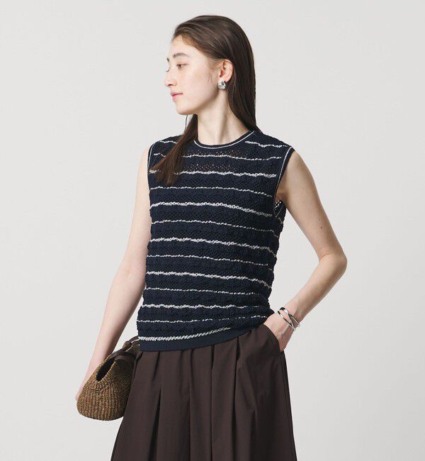 UNITED ARROWS「YTM ラメ ベスト ‐ウォッシャブル‐」|ベスト・ジレ|NAVY