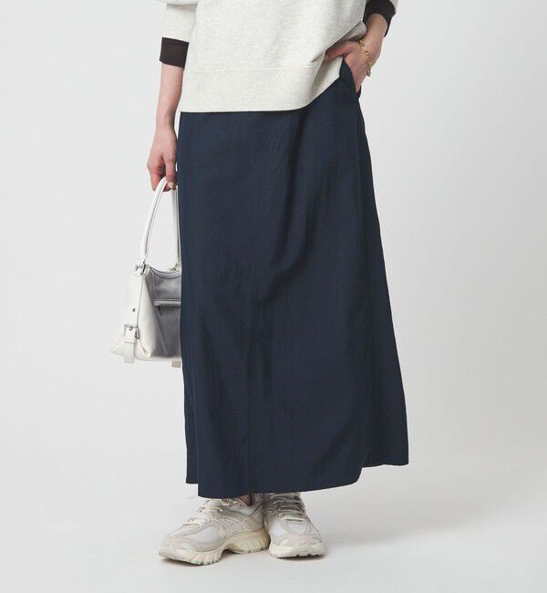 UNITED ARROWS green label relaxing「ツイル Aライン スカート」|フレア|