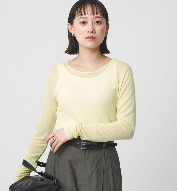 UNITED ARROWS green label relaxing「レディ シアー クルーネック カットソー」|Tシャツ・カットソー|LIME