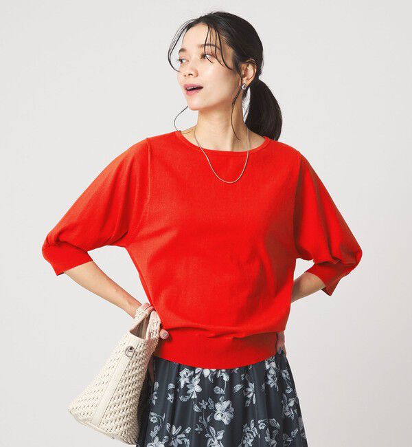 UNITED ARROWS green label relaxing「HIYOKE フォルム スリーブ プルオーバー ニット」|ニット・セーター|