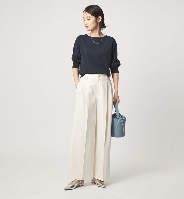 UNITED ARROWS green label relaxing「HIYOKE フォルム スリーブ プルオーバー ニット」|ニット・セーター|