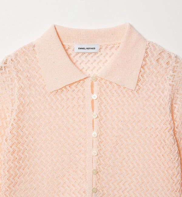 EMMEL REFINES「＜EMMEL REFINES＞EM HM スパンコール メッシュ ニット」|ニット・セーター|