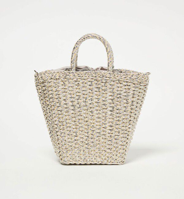 UNITED ARROWS green label relaxing「2WAY メタリック ペーパーカゴバッグ」|かごバッグ|