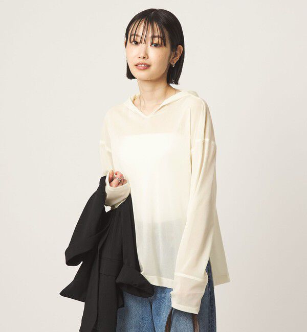 UNITED ARROWS green label relaxing「シアー フーディー プルオーバー カットソー」|Tシャツ・カットソー|