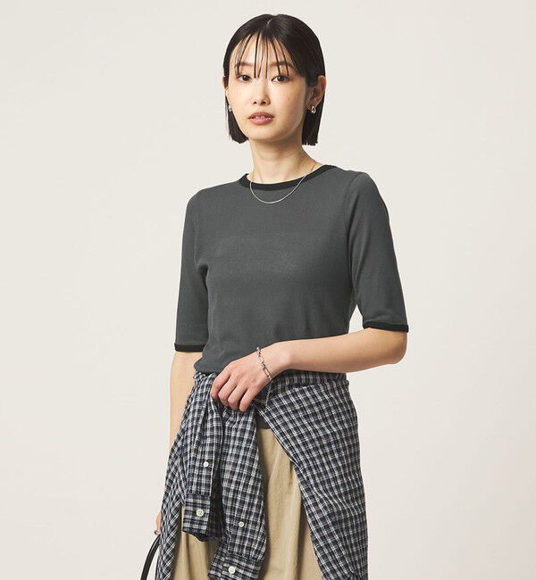 UNITED ARROWS green label relaxing「シアー リンガー Tシャツ」|Tシャツ・カットソー|DK.GRAY