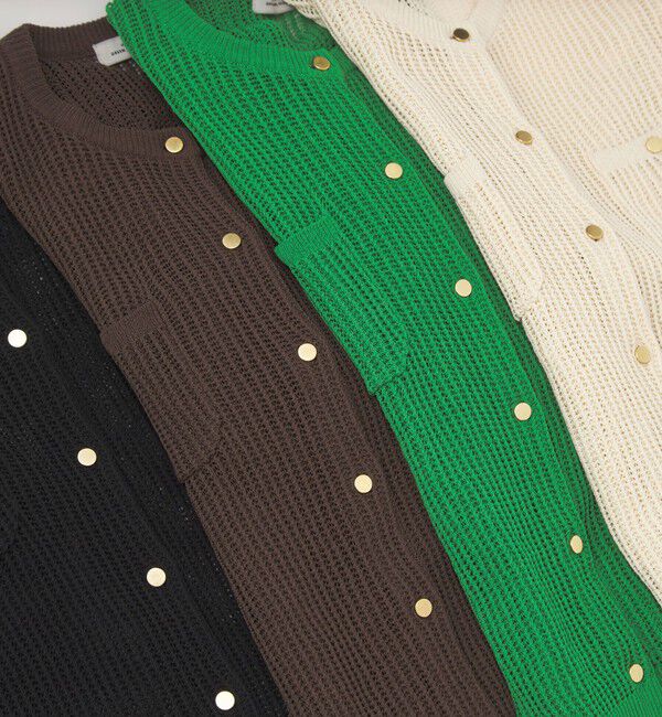 UNITED ARROWS green label relaxing「【結論シリーズ】デイリーメッシュカーデ ウォッシャブル」|カーディガン|