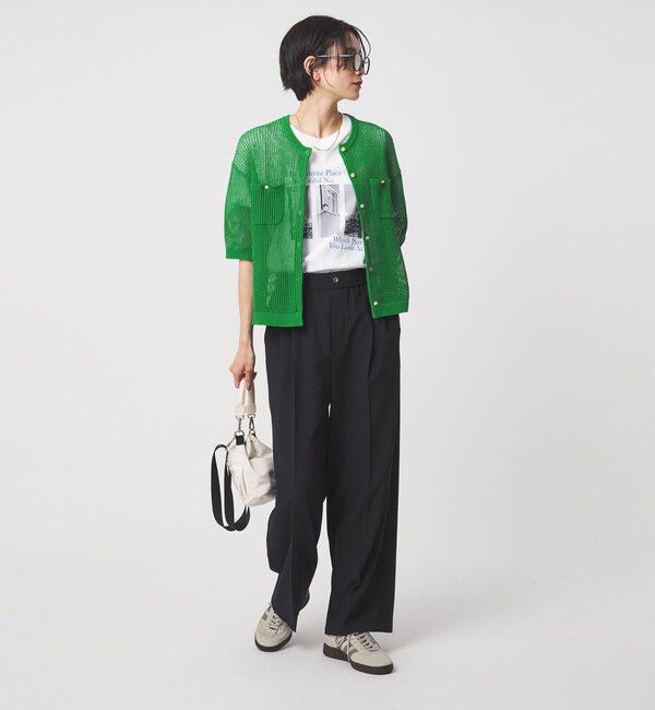 UNITED ARROWS green label relaxing「【結論シリーズ】デイリーメッシュカーデ ウォッシャブル」|カーディガン|