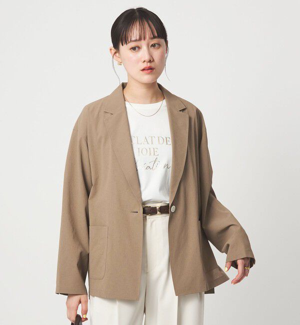 UNITED ARROWS green label relaxing「［size SHORTあり］Breeze Cool ライト ジャケット 吸水速乾 通気性 UVカット」|テーラードジャケット|BEIGE