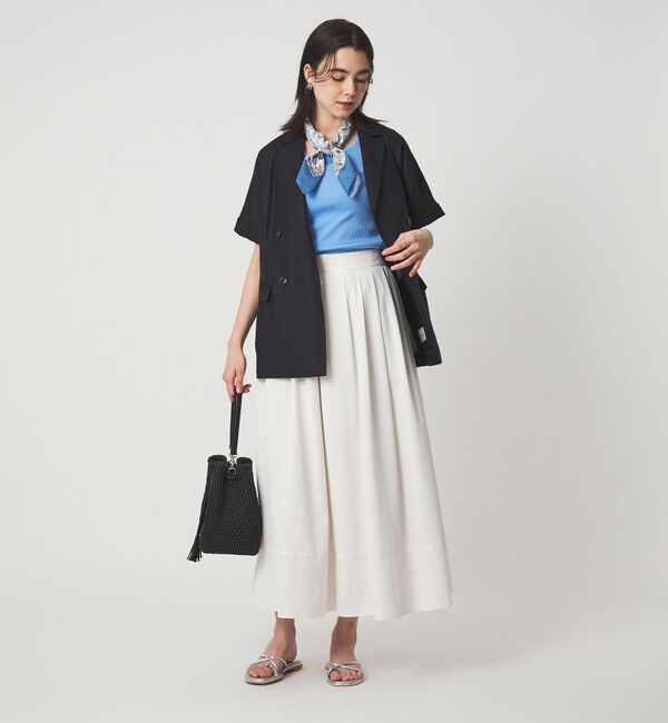 UNITED ARROWS green label relaxing「Breeze Cool タック スカート マシンウォッシャブル 通気性 UVカット」|フレア|