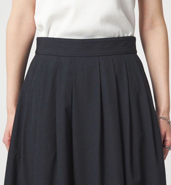 UNITED ARROWS green label relaxing「Breeze Cool タック スカート マシンウォッシャブル 通気性 UVカット」|フレア|