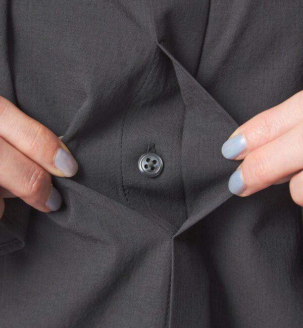 UNITED ARROWS green label relaxing「Breeze Cool  ラッフル ブラウス マシンウォッシャブル 吸水速乾 通気性 UVカット」|シャツ・ブラウス|