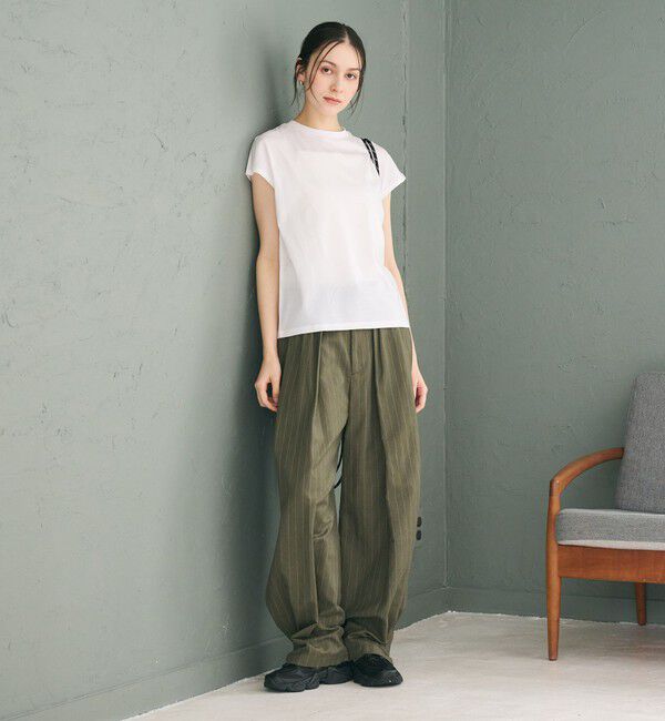 BEAUTY&YOUTH UNITED ARROWS「クルーネック フレンチスリーブ カットソー」|Tシャツ・カットソー|