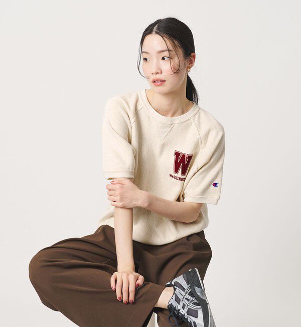 BEAUTY&YOUTH UNITED ARROWS「【別注】＜Champion＞ロゴスウェット ショートスリーブ プルオーバー」|スウェット・ジャージ|