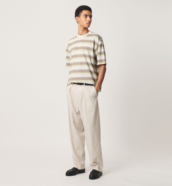 BEAUTY&YOUTH UNITED ARROWS「オンブレ ボーダー クルーネック Tシャツ」|Tシャツ・カットソー|