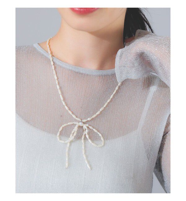 Demi-Luxe BEAMS 「les bon bon / bow パール ネックレス」|その他|