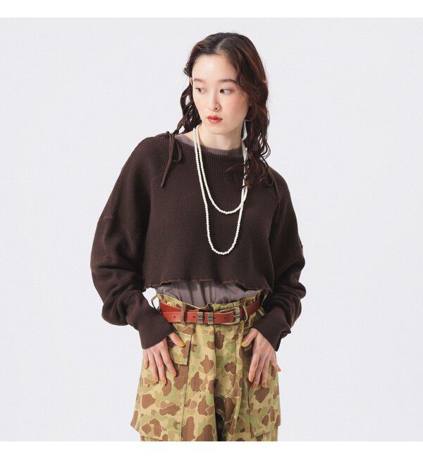 BEAMSBOY「ミリタリー ショート プルオーバー」|ニット・セーター|