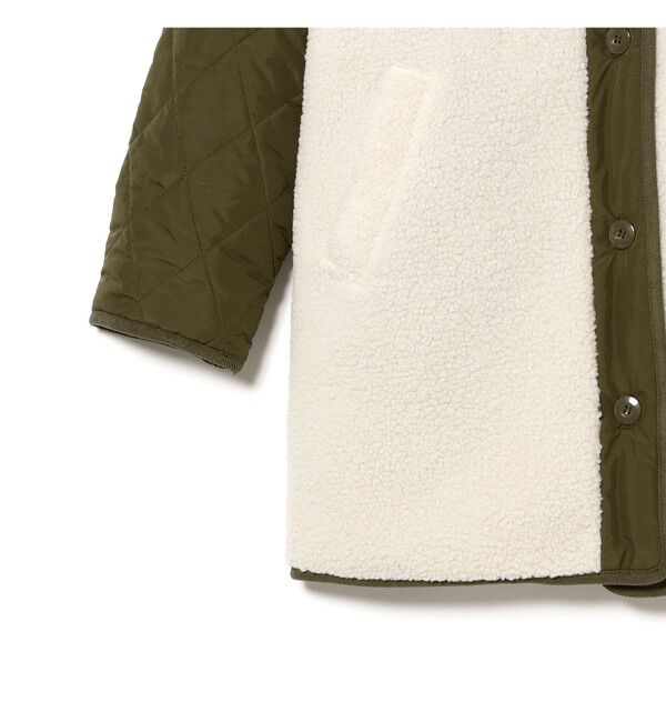 Ray BEAMS 「ボア キルト リバーシブル コート」|ダッフルコート|