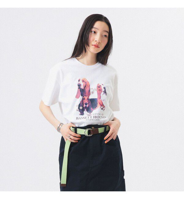 BEAMSBOY「【別注】CHED / DOG Tシャツ」|Tシャツ・カットソー|WHITE*BASSETHOUND