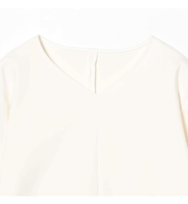 Demi-Luxe BEAMS 「レーヨン ナイロン ポンチ Vネック プルオーバー」|Tシャツ・カットソー|