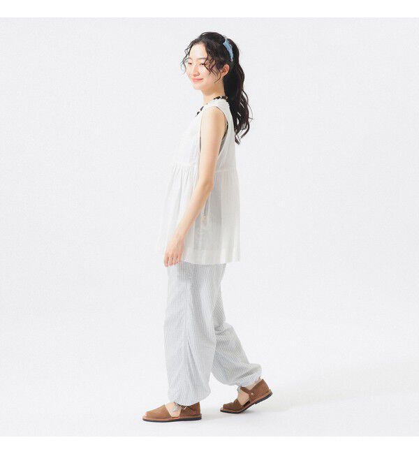 BEAMSBOY「チェック ストライプ ヘムコード パンツ」|チノ|