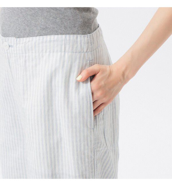 BEAMSBOY「チェック ストライプ ヘムコード パンツ」|チノ|