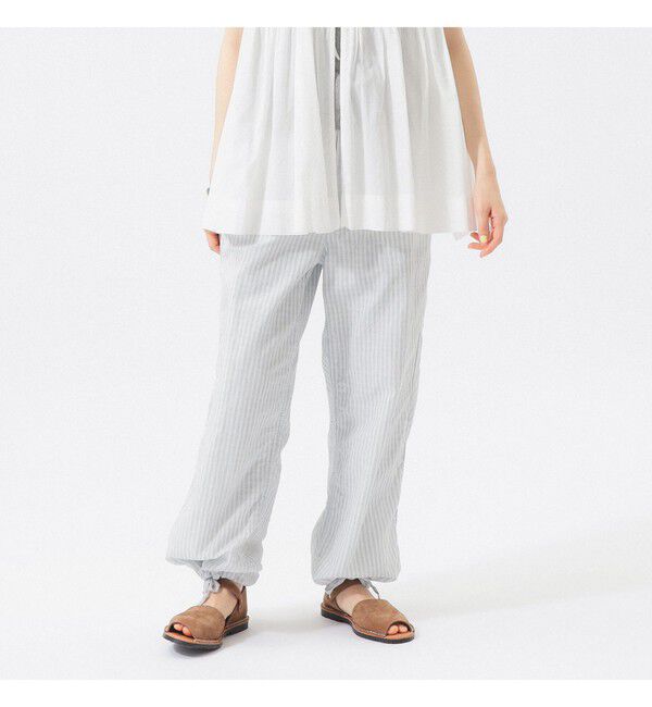 BEAMSBOY「チェック ストライプ ヘムコード パンツ」|チノ|