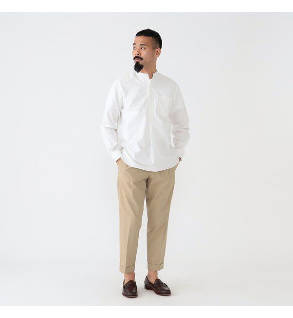 BEAMS PLUS「Band Collar Pullover 120/3 Broad」|シャツ・ブラウス|