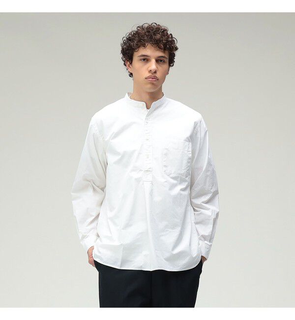 BEAMS PLUS「Band Collar Pullover 120/3 Broad」|シャツ・ブラウス|
