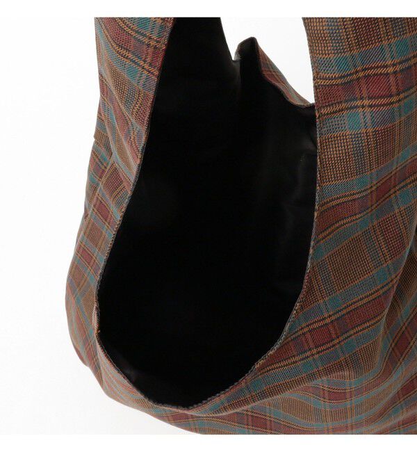 BEAMS「チェック ショッパー L」|ポーチ|