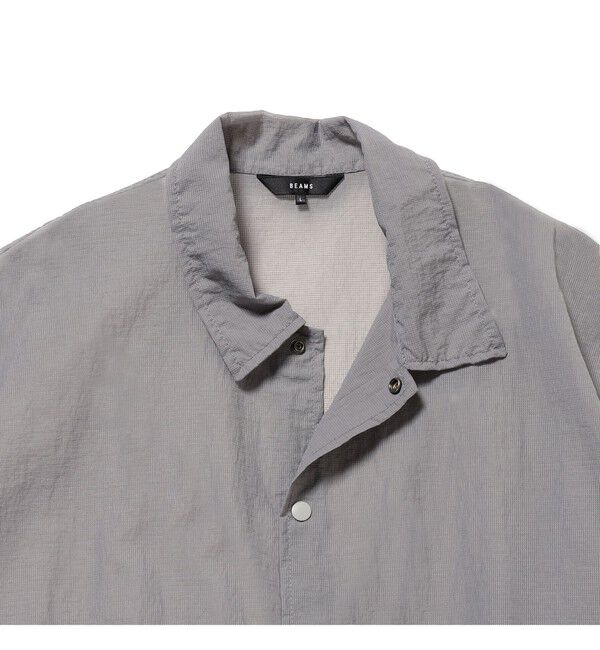 BEAMS「ショートレングス シアー コーチシャツ【ワイドショートフィット】」|シャツ・ブラウス|