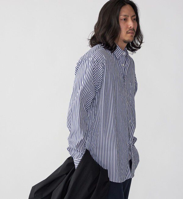 SHIPS「SHIPS: レギュラーカラー ベーシック ロングスリーブ シャツ 〈ストライプ/ギンガムチェック〉」|シャツ・ブラウス|