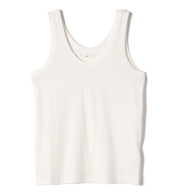 SHIPS for women「Onit:〈手洗い可能〉コットン リネン Uネック タンクトップ」|タンクトップ|ホワイト