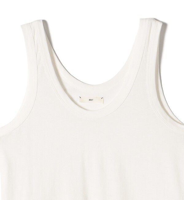 SHIPS for women「Onit:〈手洗い可能〉コットン リネン Uネック タンクトップ」|タンクトップ|
