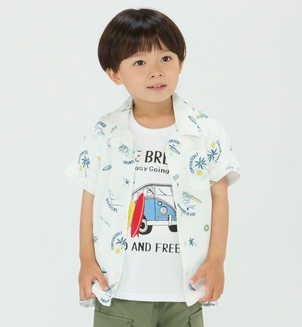 SHIPS Colors 「SHIPS Colors:〈洗濯機可能〉レーヨン プリント シャツ(80～130cm)」|シャツ・ブラウス|ライトホワイト