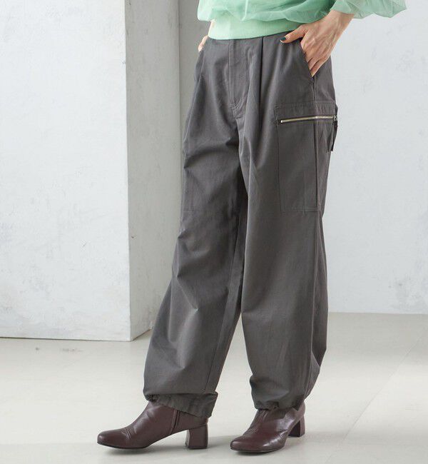 SHIPS for women「〈手洗い可能〉裾 ドロスト カーゴ パンツ 3」|カーゴ|