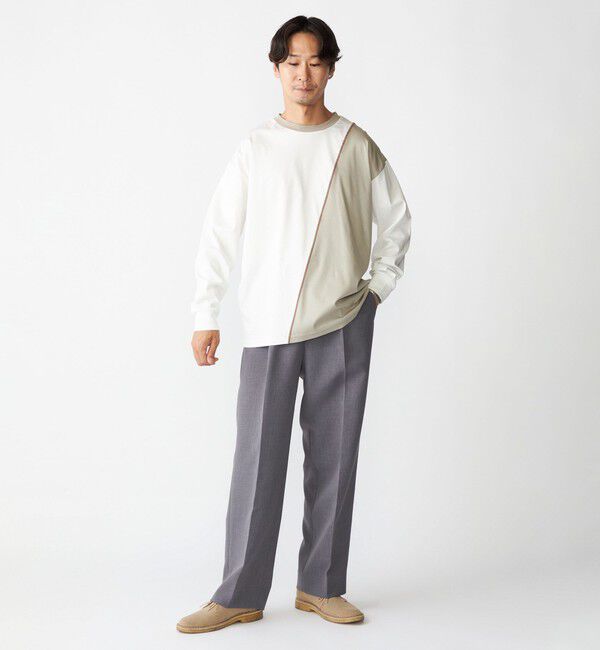 SHIPS「SHIPS: カラースラント パネル 長袖 Tシャツ」|Tシャツ・カットソー|