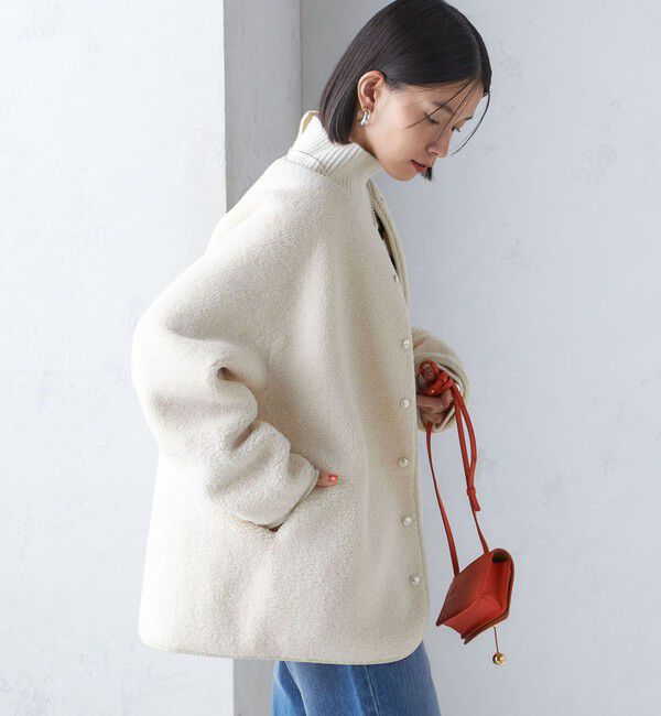 SHIPS for women「〈手洗い可能〉リバーシブル ボア &times; フリース ブルゾン」|ブルゾン・スタジャン|