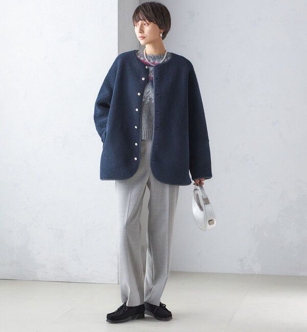 SHIPS for women「〈手洗い可能〉リバーシブル ボア &times; フリース ブルゾン」|ブルゾン・スタジャン|