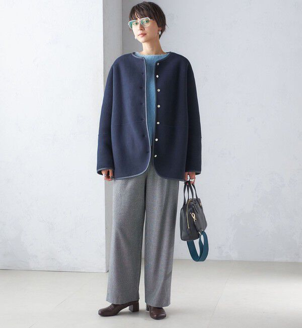 SHIPS for women「〈手洗い可能〉リバーシブル ボア &times; フリース ブルゾン」|ブルゾン・スタジャン|