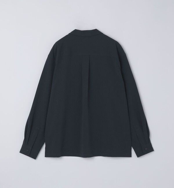 SHIPS「City Ambient Products: オープンカラー 楊柳 ソリッド ロングスリーブ シャツ」|シャツ・ブラウス|