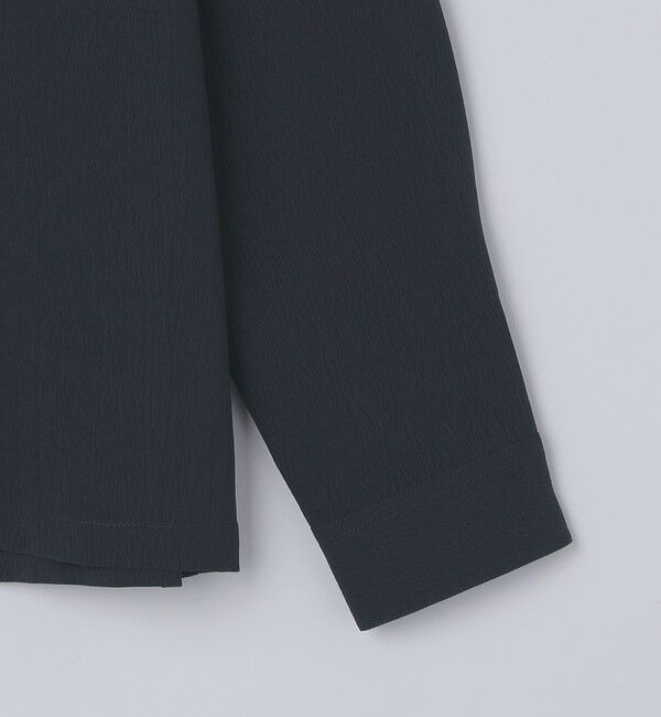 SHIPS「City Ambient Products: オープンカラー 楊柳 ソリッド ロングスリーブ シャツ」|シャツ・ブラウス|