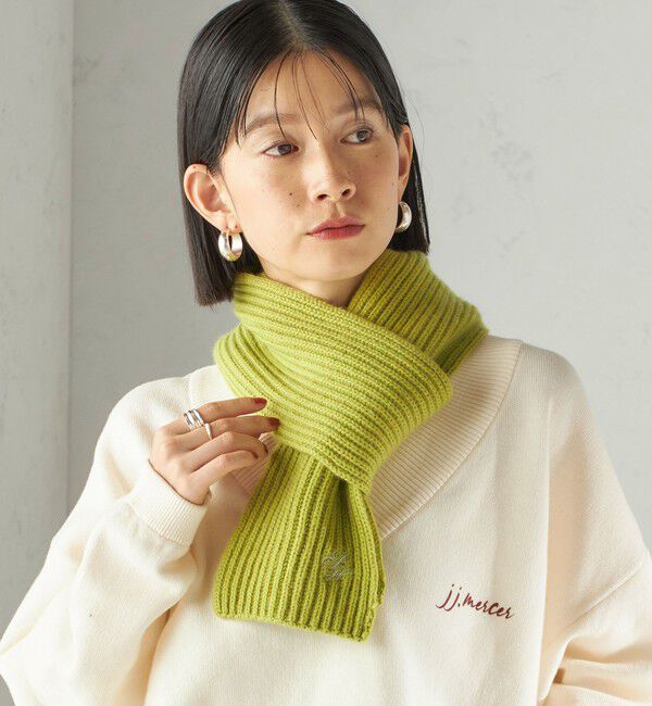 SHIPS for women「細幅 刺繍 ニット マフラー」|マフラー|