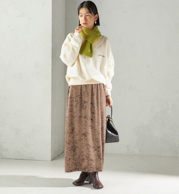 SHIPS for women「細幅 刺繍 ニット マフラー」|マフラー|