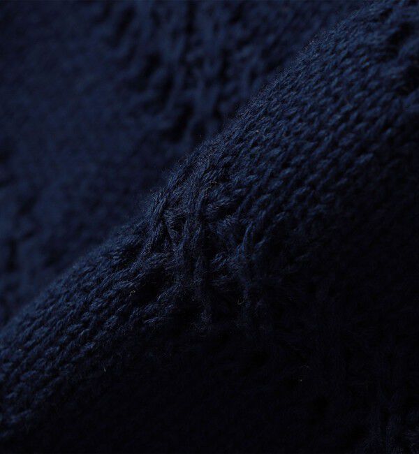 SHIPS for women「〈手洗い可能〉コットン レース柄 ショート スリーブ プルオーバー」|ニット・セーター|