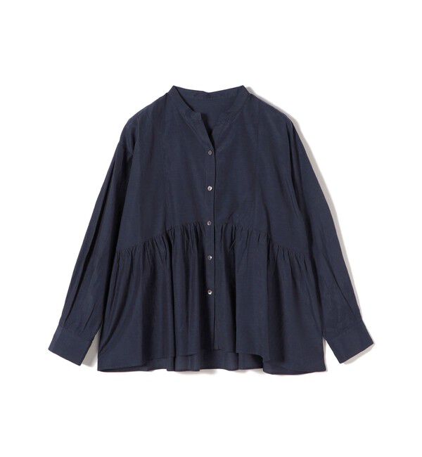 SHIPS Colors 「SHIPS Colors:〈手洗い可能〉コットン キュプラ ペプラム シャツ」|シャツ・ブラウス|