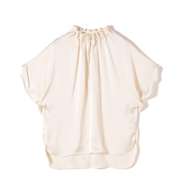 SHIPS for women「《予約》〈手洗い可能〉パール モチーフ ネック ギャザー ドルマン ブラウス」|シャツ・ブラウス|