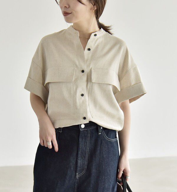 quaranciel「《予約》quaranciel:〈洗濯機可能〉ポケットドロスト シャツ＆イージー ワイドパンツ セットアップ」|ワンピース|