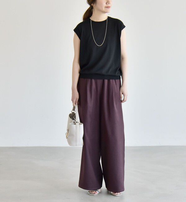 quaranciel「《予約》quaranciel:〈洗濯機可能〉ポケットドロスト シャツ＆イージー ワイドパンツ セットアップ」|ワンピース|